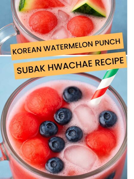 Korean Watermelon Punch Subak Hwachae Recipe