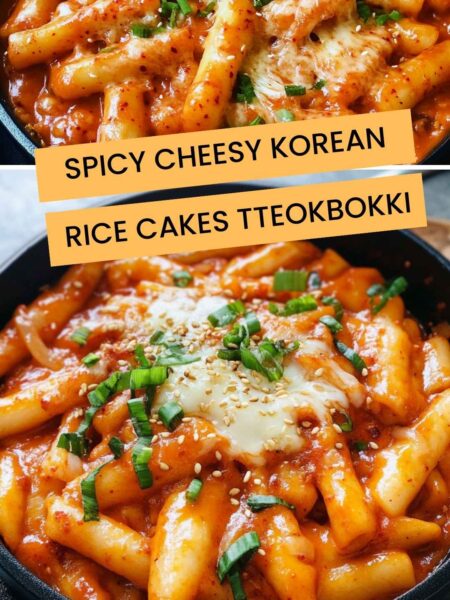 Spicy Cheesy Korean Rice Cakes Tteokbokki