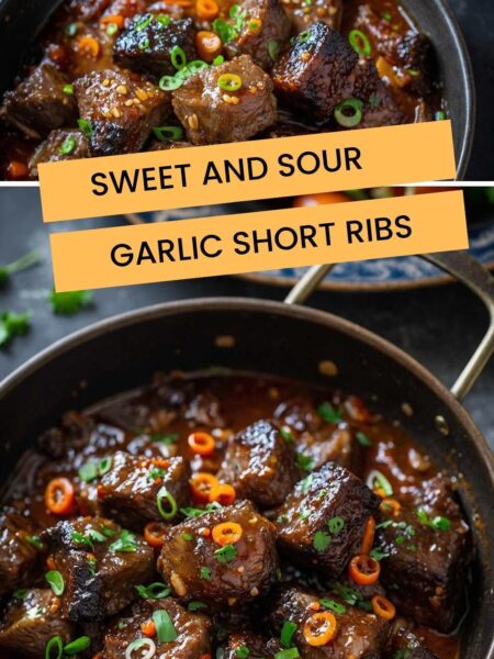 Sweet and Sour Garlic Short Ribs
