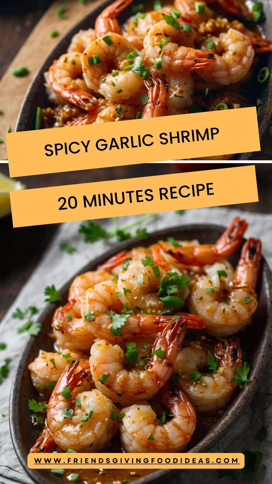 Spicy Garlic Shrimp 20 Minutes Recipe – Friendsgiving Food Ideas