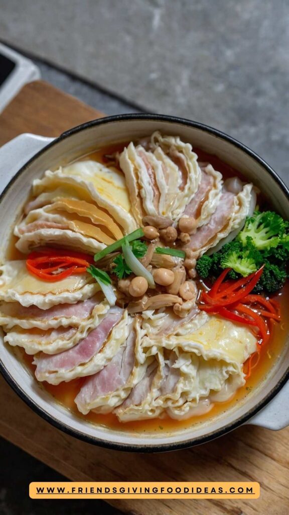 How to make 4 Ingredient Hot Pot Mille Feuille Nabe Recipe