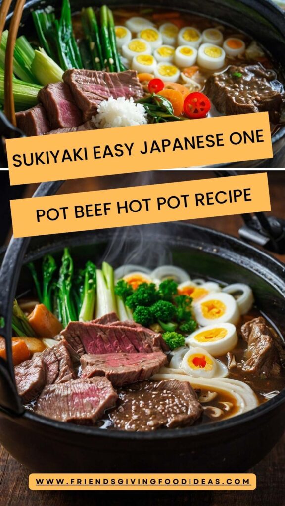 Sukiyaki Easy Japanese One Pot Beef Hot Pot Recipe 