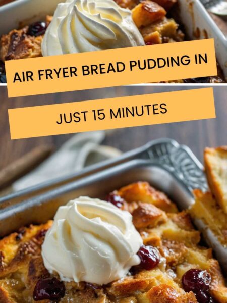 Air Fryer Bread Pudding in Just 15 Minutes