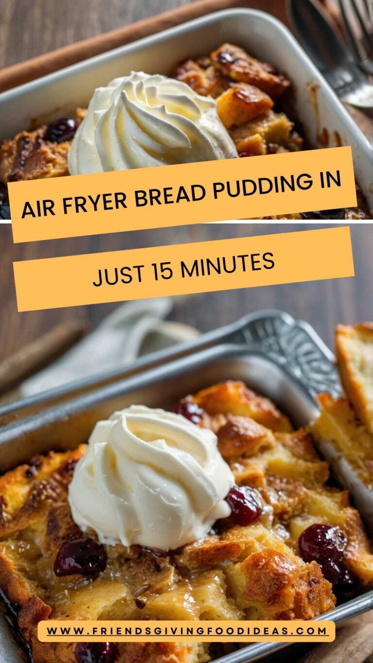 Air Fryer Bread Pudding in Just 15 Minutes