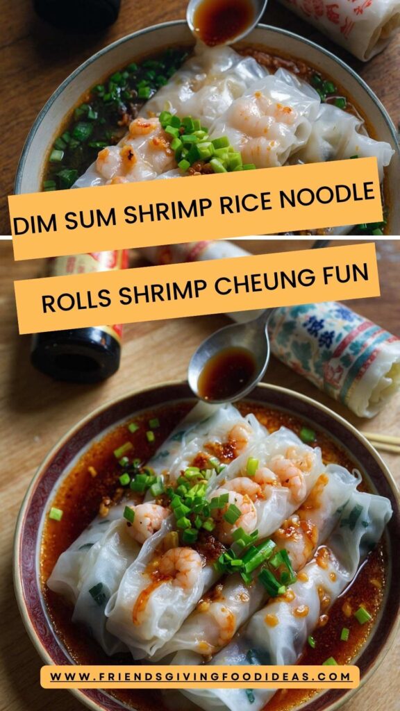 Dim Sum Shrimp Rice Noodle Rolls Shrimp Cheung Fun