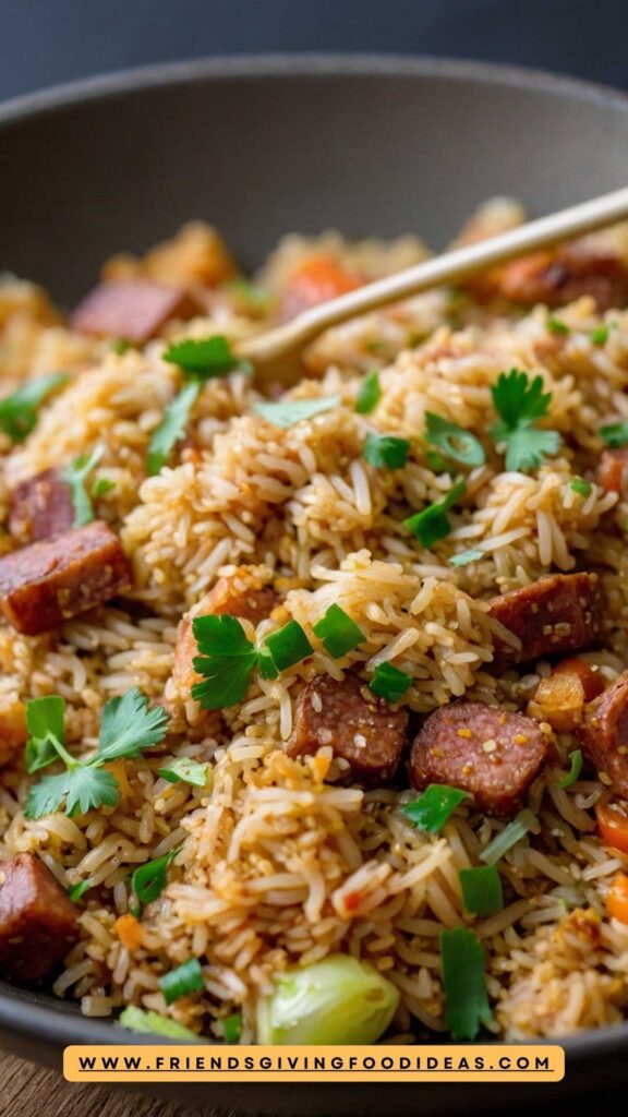 Spicy Garlic Spam Fried Rice Recipe