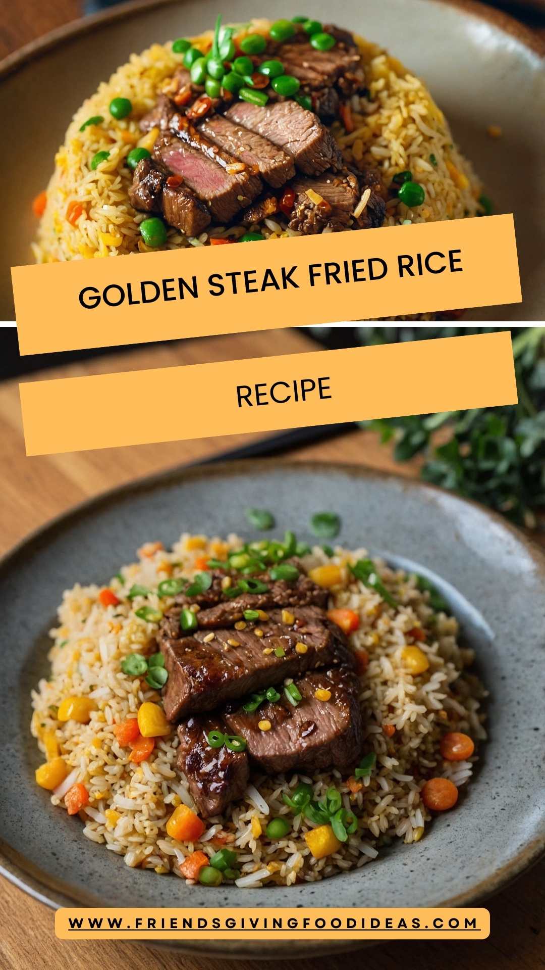 Golden Steak Fried Rice – Friendsgiving Food Ideas