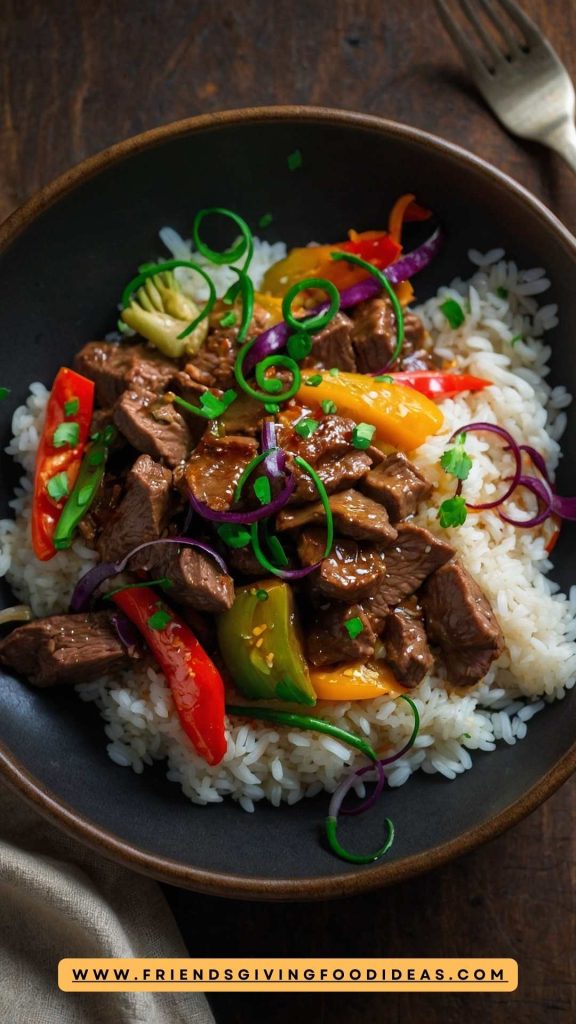 How to make Beginner-Friendly Stir Fry Spicy Steak Rice Bowl 