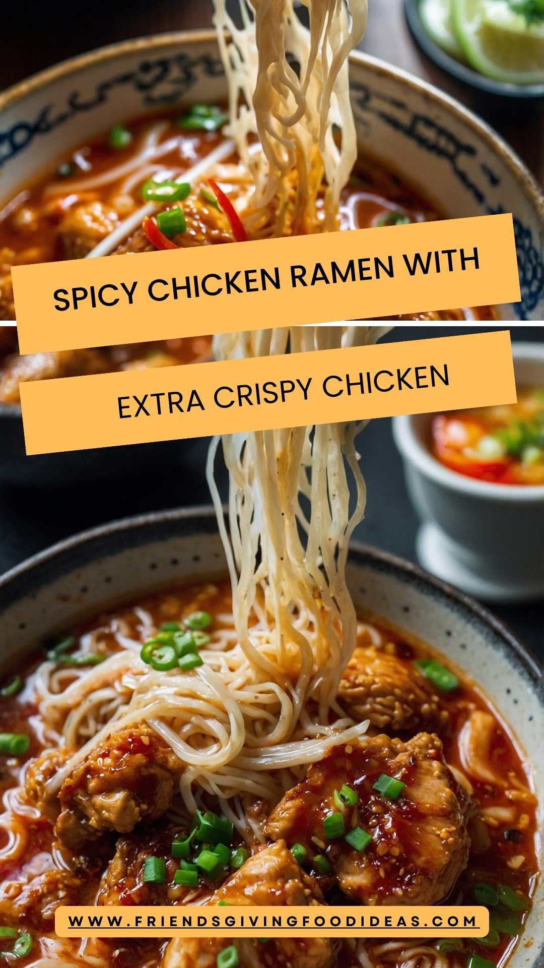 Spicy Chicken Ramen with Extra Crispy Chicken