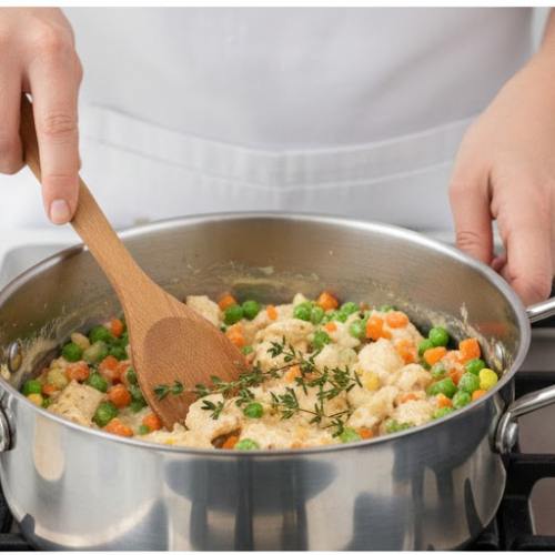 Step 3: Combine Chicken and Veggies