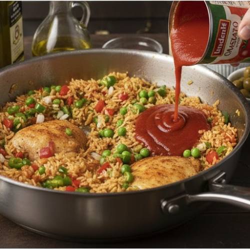 Step 4: Combine with Tomato Sauce and Rice Step 4: Combine with Tomato Sauce and Rice