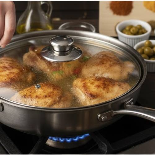 Step 5: Cover and Cook Step 5: Cover and Cook