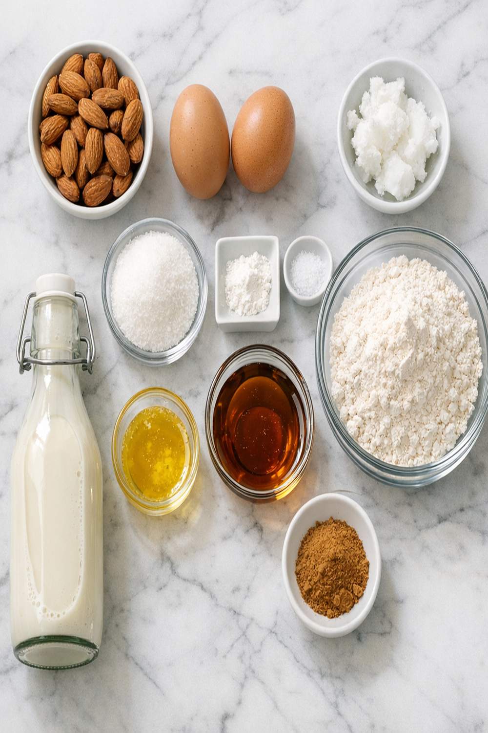 Almond Milk Waffle Recipe ingredients