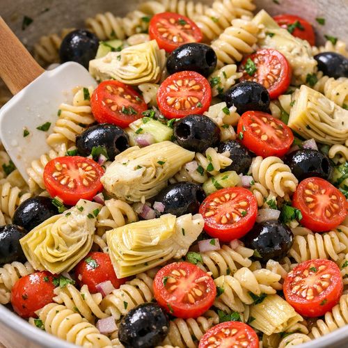 Step 5: Add Artichokes, Olives, and Tomatoes With Intentionality