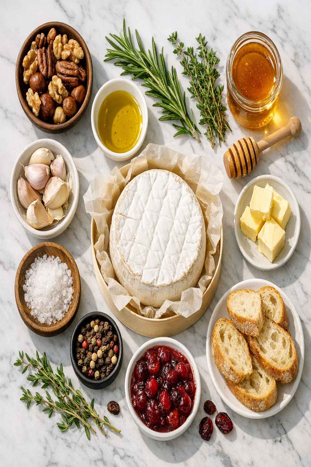 Baked Camembert Recipe ingredients