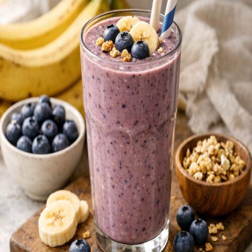 Banana Blueberry Smoothie Easy Recipe