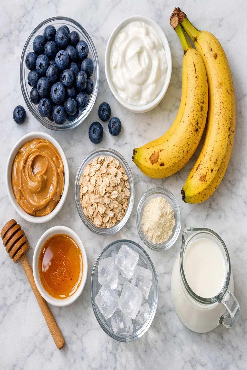Banana Blueberry Smoothie Recipe ingredients
