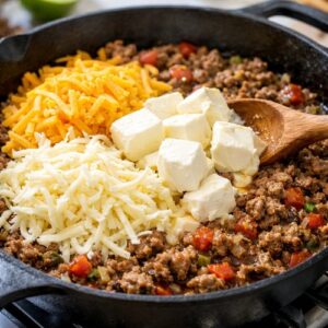 Beef Queso Recipe Kids step 4