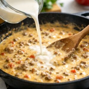Beef Queso Recipe Kids step 5