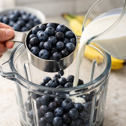 Step 2: Gather Your Blueberries and Measure Your Milk
