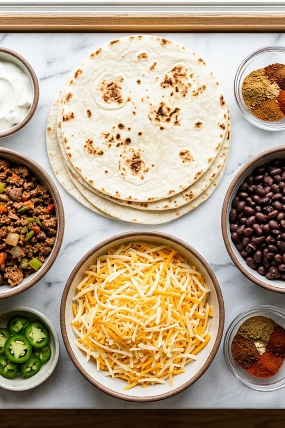 Cheese Burrito Recipe ingredients
