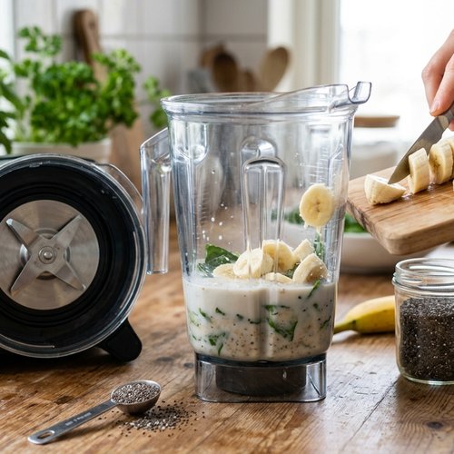 Step 4: Add Your Banana and Chia Seeds